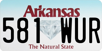 AR license plate 581WUR