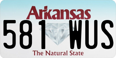 AR license plate 581WUS