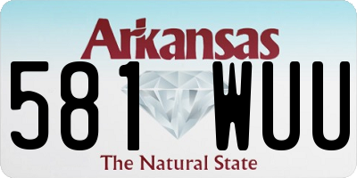 AR license plate 581WUU