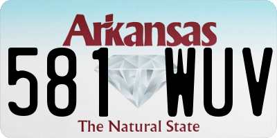 AR license plate 581WUV