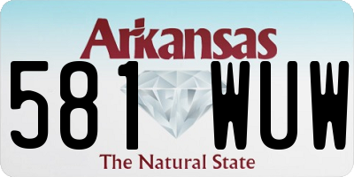 AR license plate 581WUW
