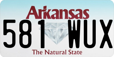 AR license plate 581WUX