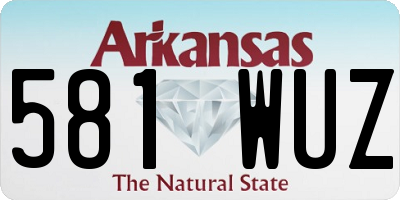 AR license plate 581WUZ