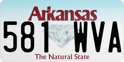 AR license plate 581WVA