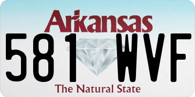 AR license plate 581WVF