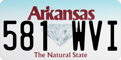 AR license plate 581WVI