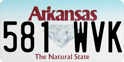 AR license plate 581WVK