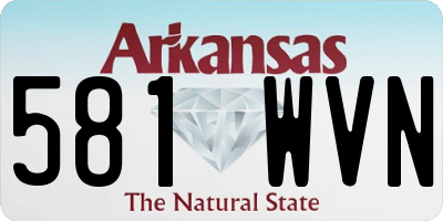 AR license plate 581WVN