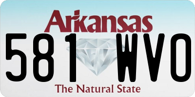 AR license plate 581WVO
