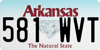 AR license plate 581WVT
