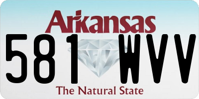 AR license plate 581WVV