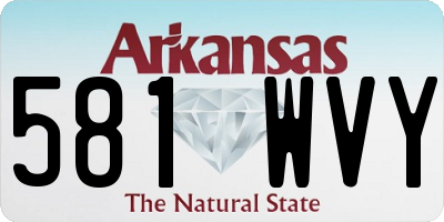 AR license plate 581WVY