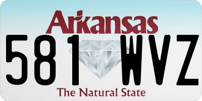 AR license plate 581WVZ