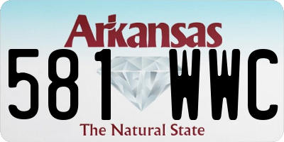 AR license plate 581WWC