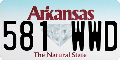 AR license plate 581WWD