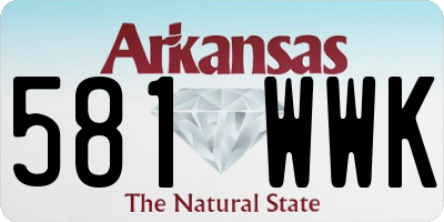 AR license plate 581WWK