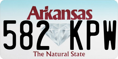 AR license plate 582KPW