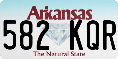 AR license plate 582KQR