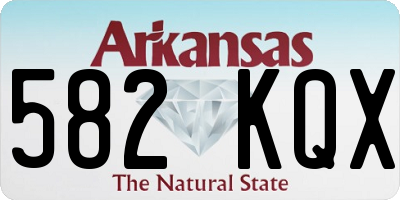 AR license plate 582KQX