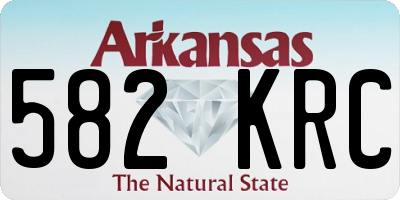 AR license plate 582KRC