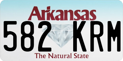 AR license plate 582KRM