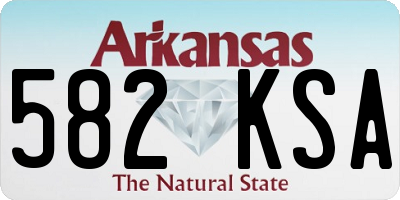 AR license plate 582KSA