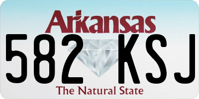 AR license plate 582KSJ