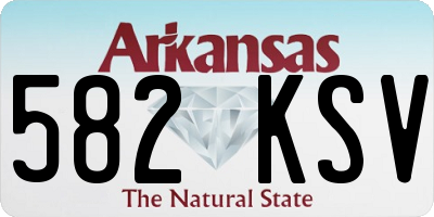 AR license plate 582KSV