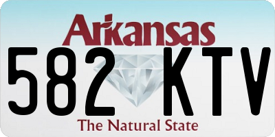 AR license plate 582KTV
