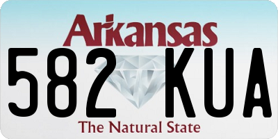 AR license plate 582KUA