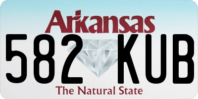 AR license plate 582KUB