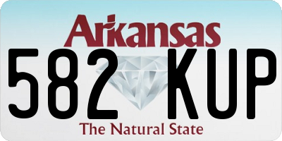 AR license plate 582KUP