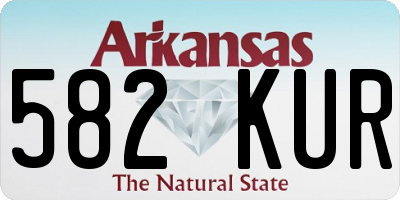 AR license plate 582KUR