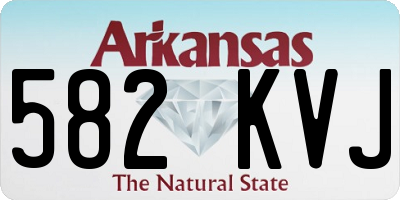 AR license plate 582KVJ