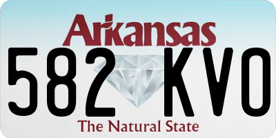 AR license plate 582KVO