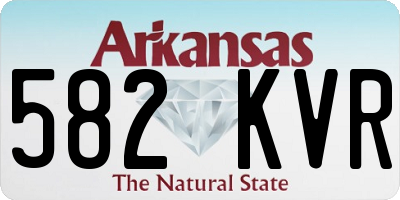 AR license plate 582KVR