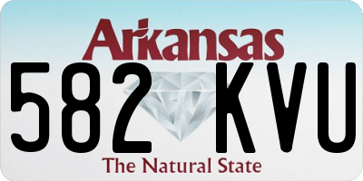 AR license plate 582KVU