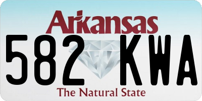 AR license plate 582KWA
