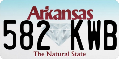 AR license plate 582KWB