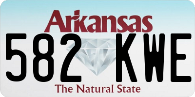 AR license plate 582KWE