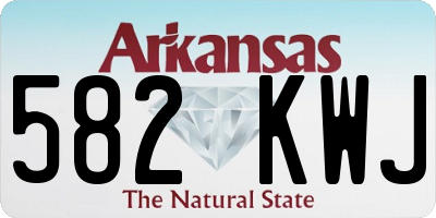 AR license plate 582KWJ