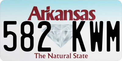 AR license plate 582KWM