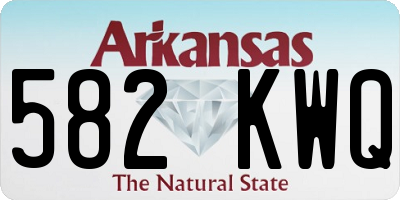 AR license plate 582KWQ