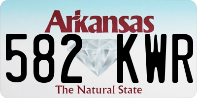 AR license plate 582KWR