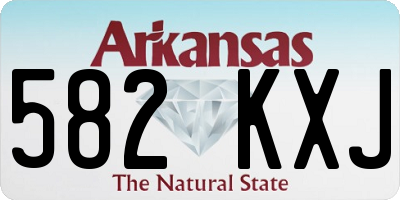 AR license plate 582KXJ