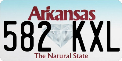 AR license plate 582KXL