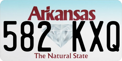 AR license plate 582KXQ