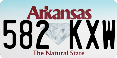 AR license plate 582KXW