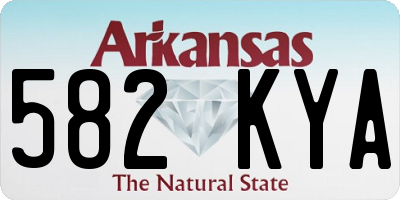 AR license plate 582KYA