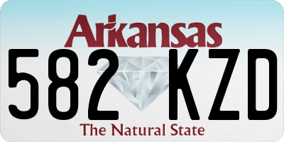 AR license plate 582KZD